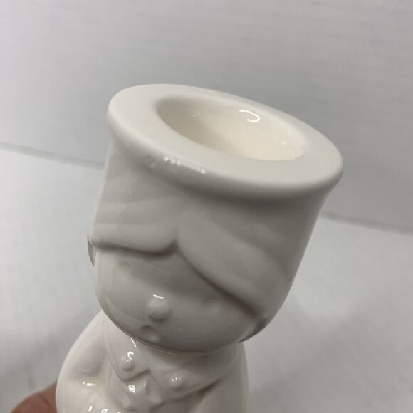 Rare-MCM Vintage white ceramic Japanese Choir girl taper candle holder(set of 2) - Picture 13 of 13